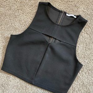 Zara black Crop top with zipper